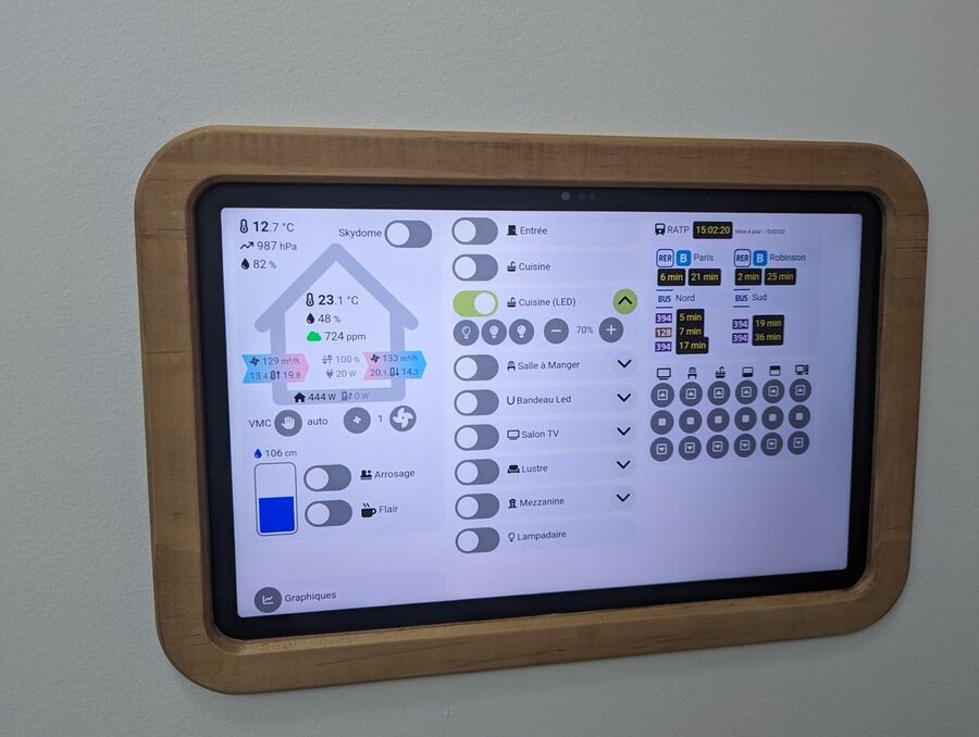 Bertrand Fournier's domotic screen