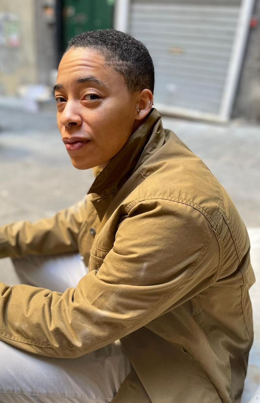 Candid photo of C. L. Clark, sitting