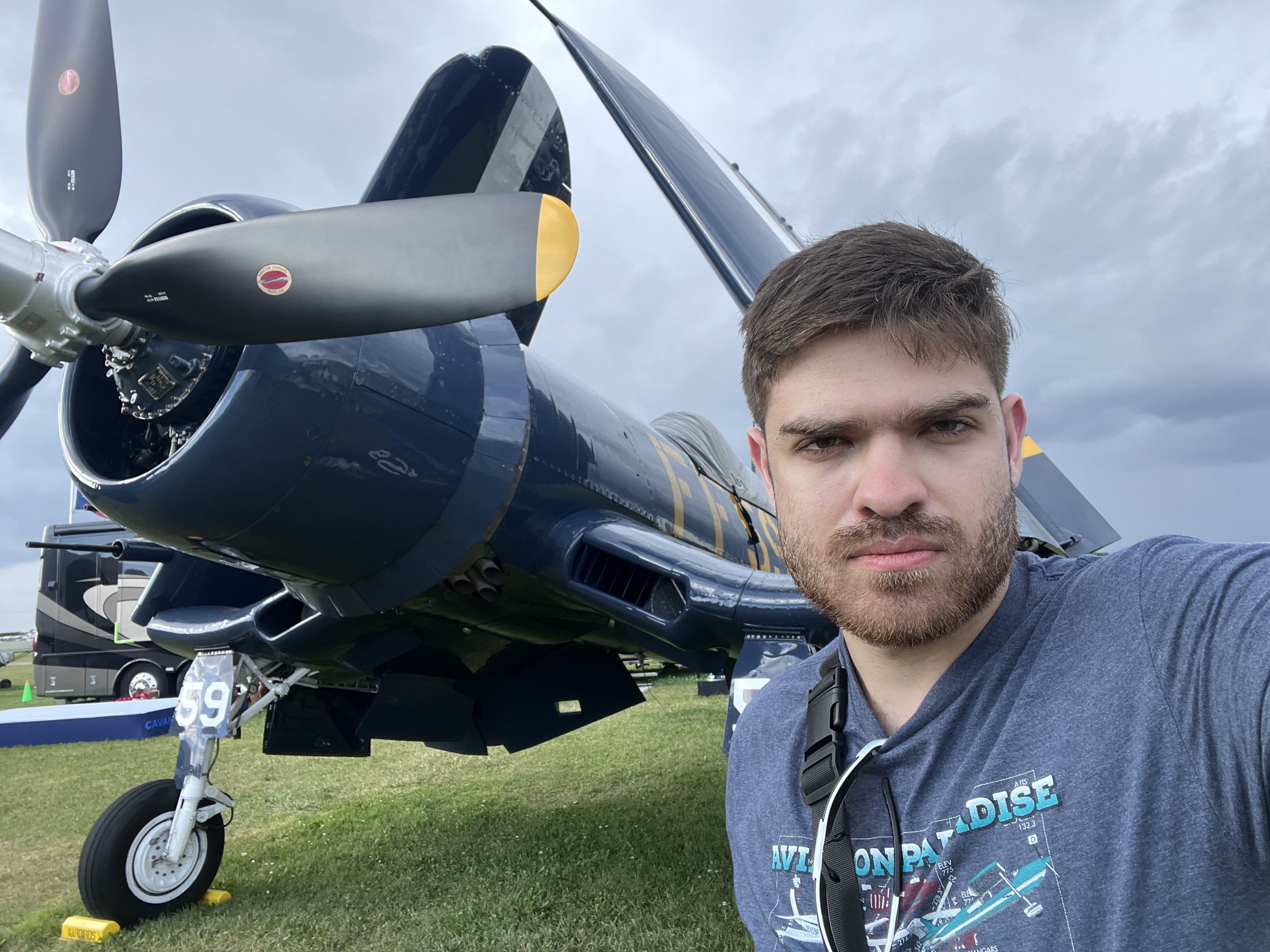 Enes Tasbasi with a plane