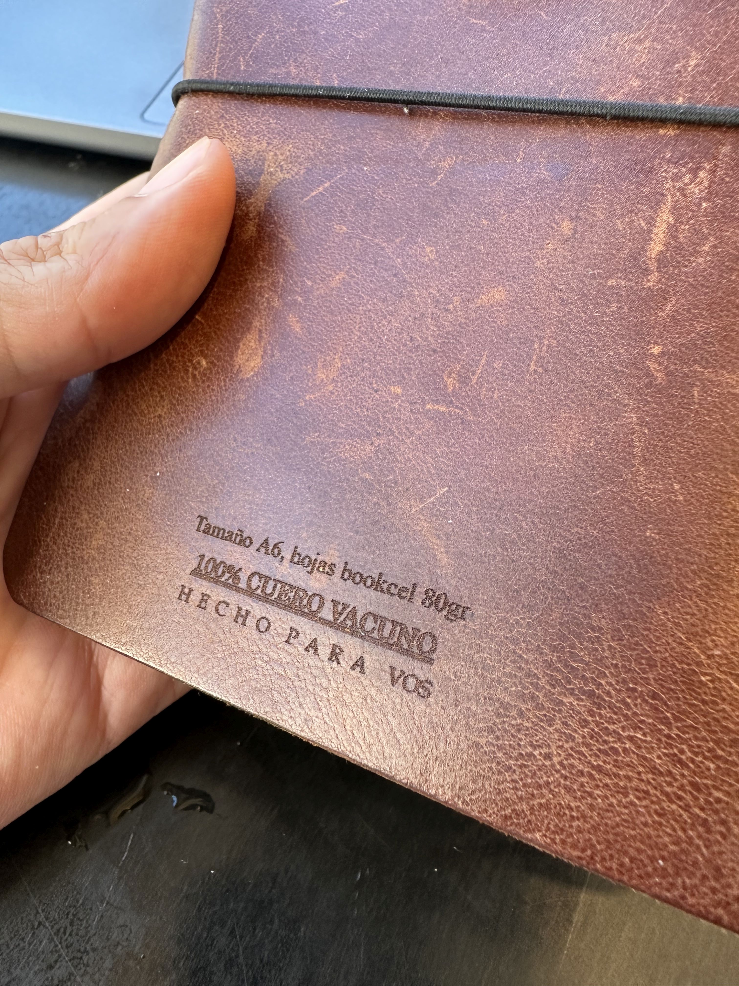Eric Luna's leather notebook