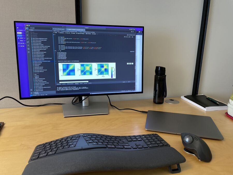 Inga Saathoff's work setup