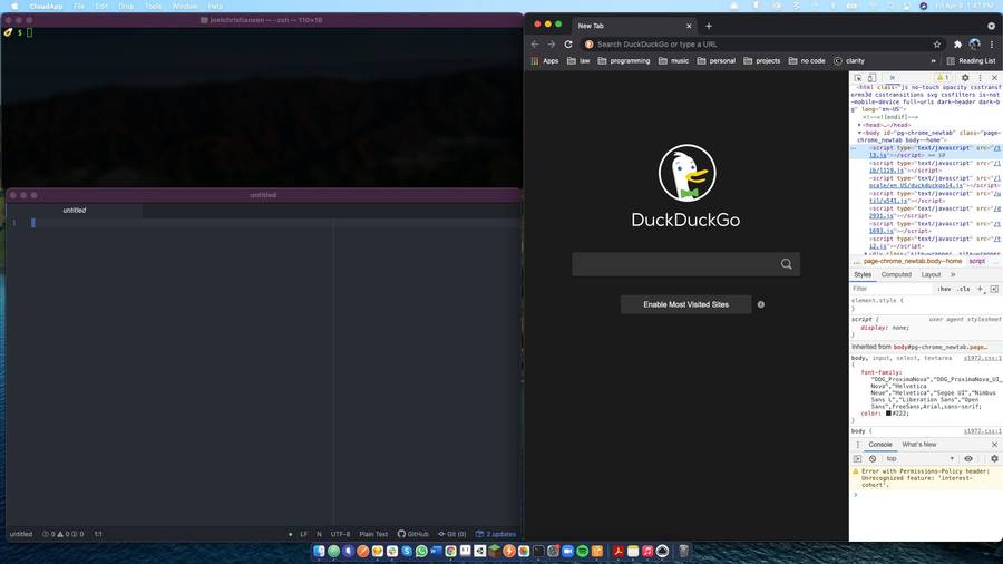 Joel Christiansen's screen
