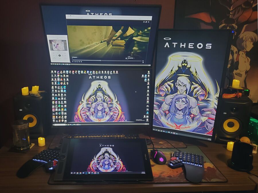 Lindsey Gunsallus's setup, up close