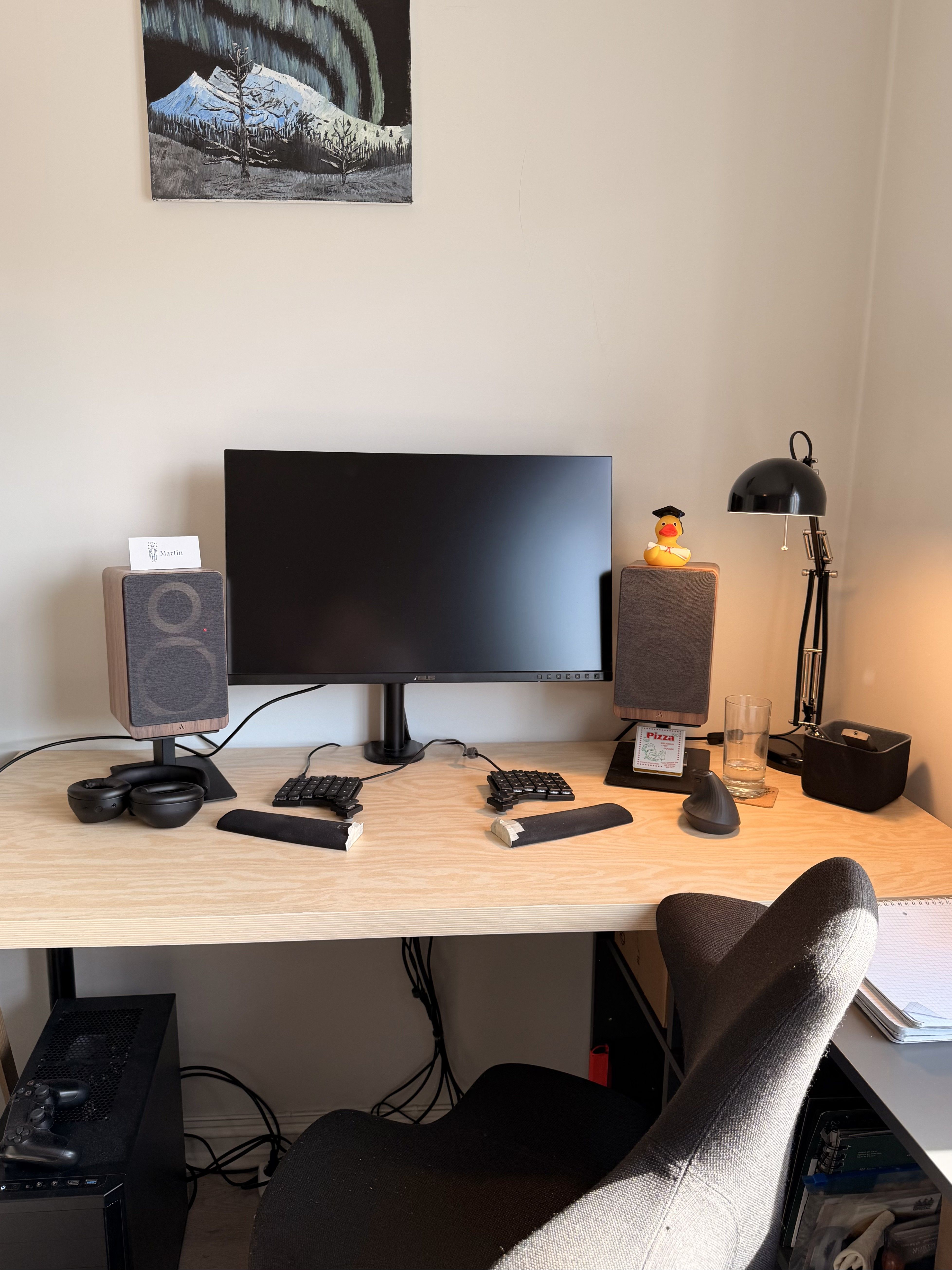 Martin Thoresen’s setup, vertical view