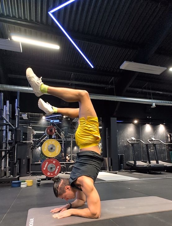 Matthew Castrillon-Madrigal at the gym