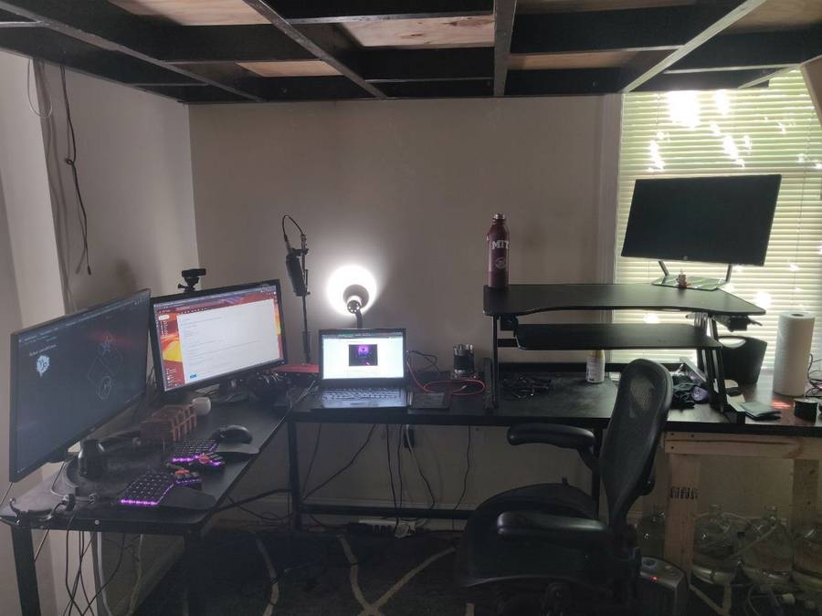 Nchinda Nchinda's setup with the bed loft visible