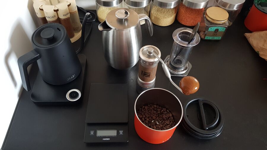Olivier Jeulin's coffee setup