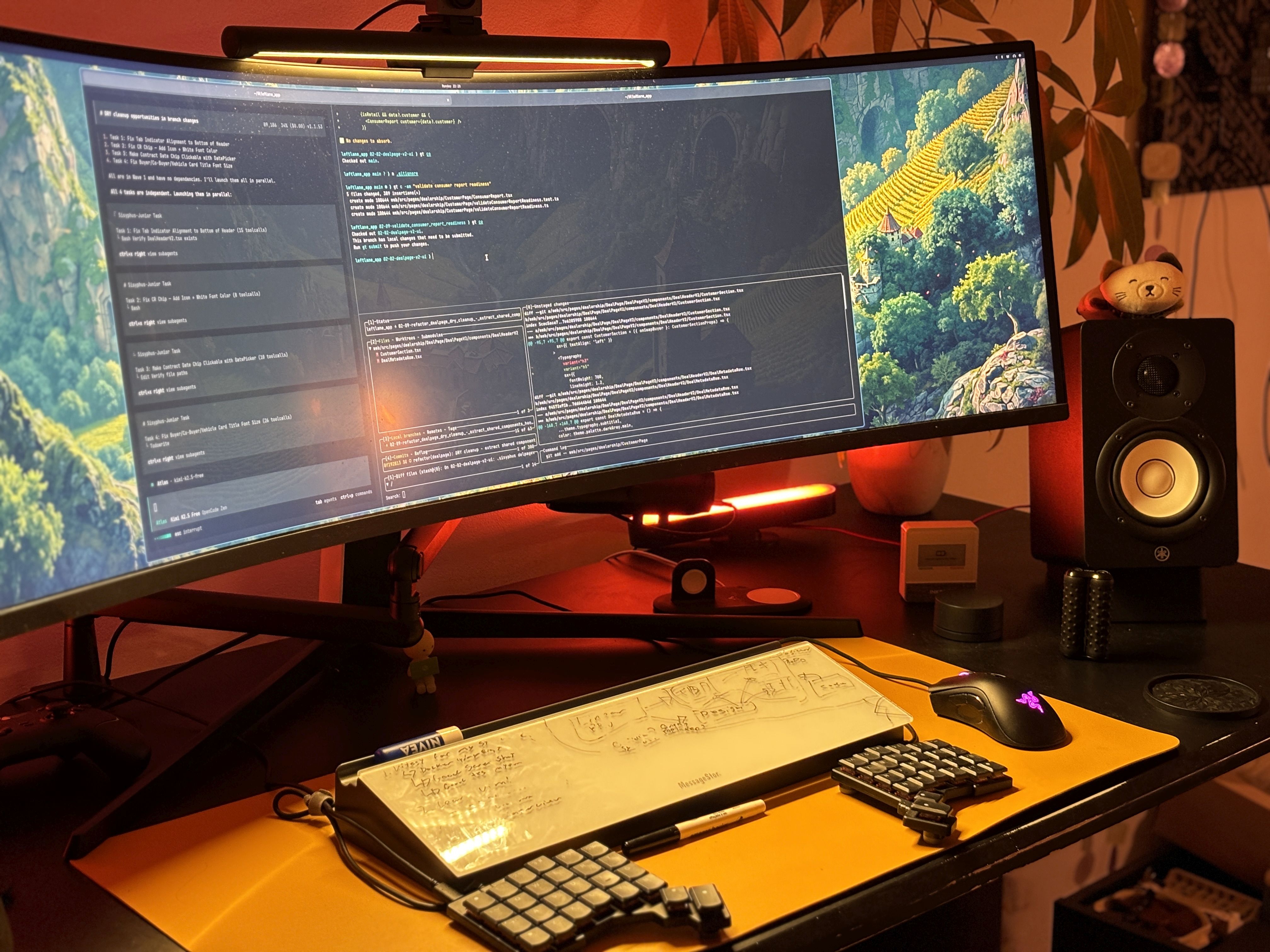 Simon Gagnon's setup from the side