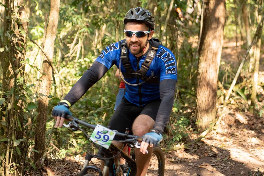 Tiago Ávila on his bike