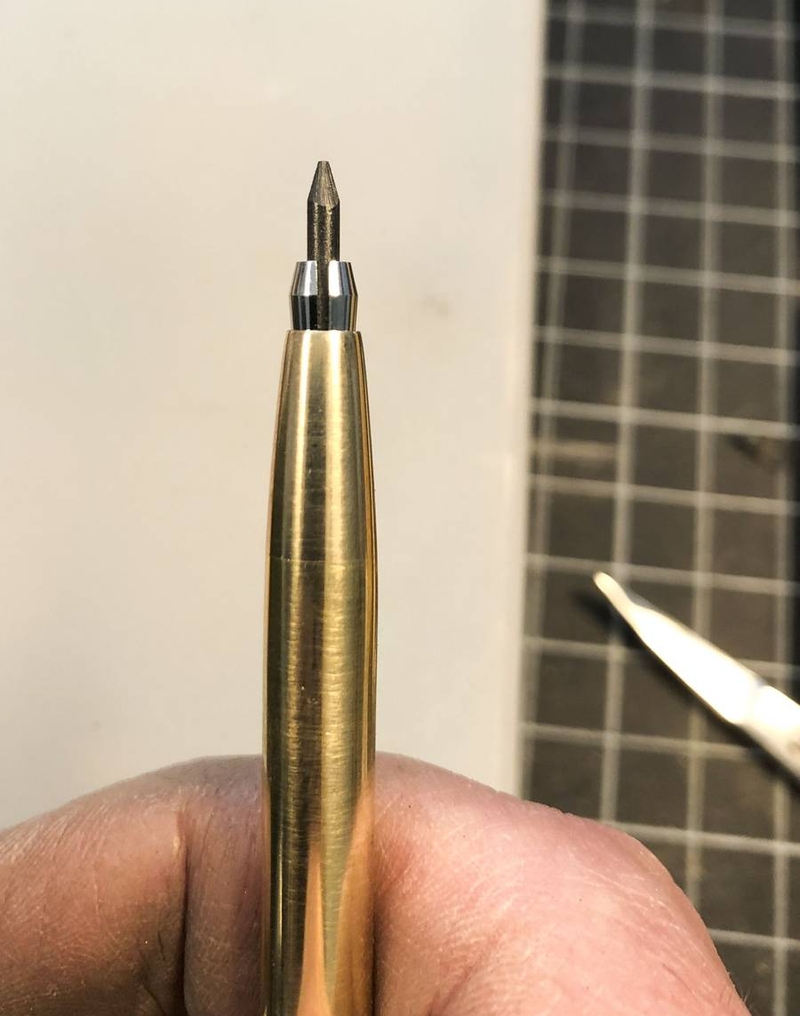 Eilert Janßen's two-millimeter pencil, close-up