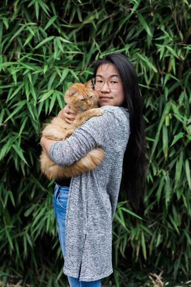 Lili Boxer and her cat, Max