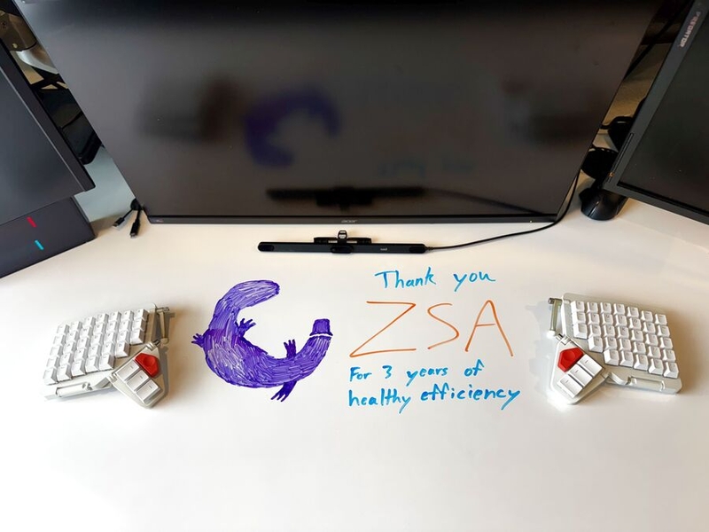 Scott Morse's whiteboard desk