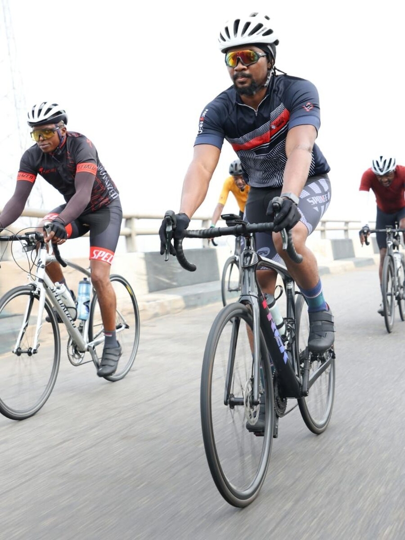 Douglas Mamilor on a bike