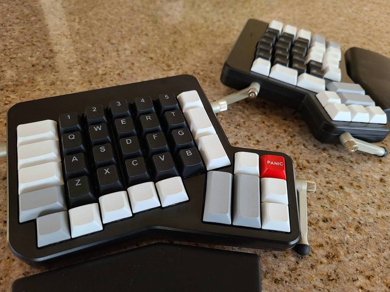 Austin Hannon's keyboard with panic button