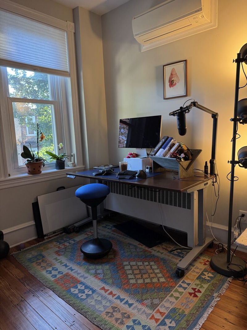Tim Gorichanaz's home office space from an angle