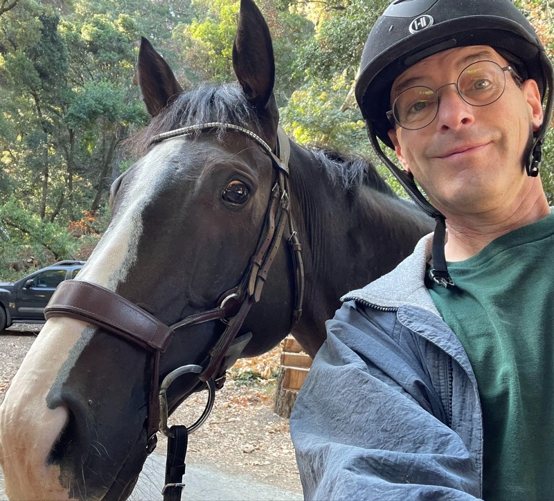 Eben Haber with his retired racehorse