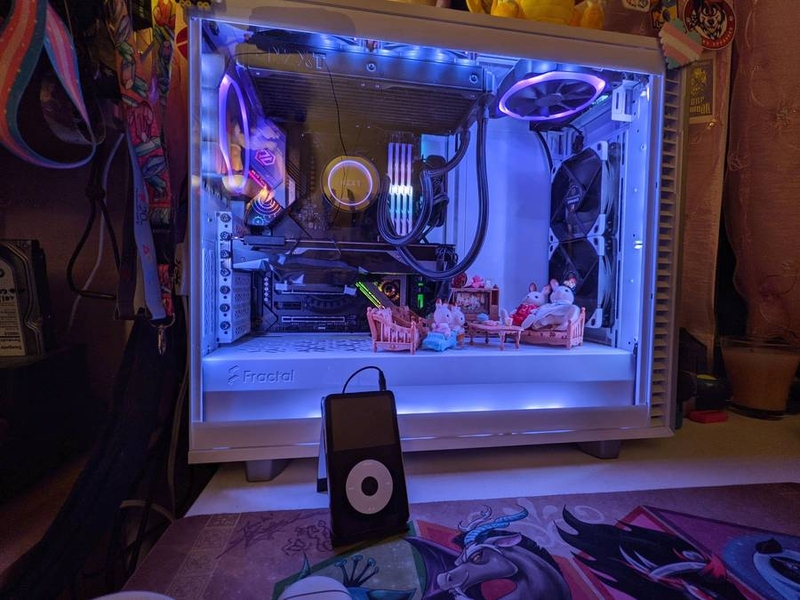 Rachel Vancleave's Calico Critters in her PC case