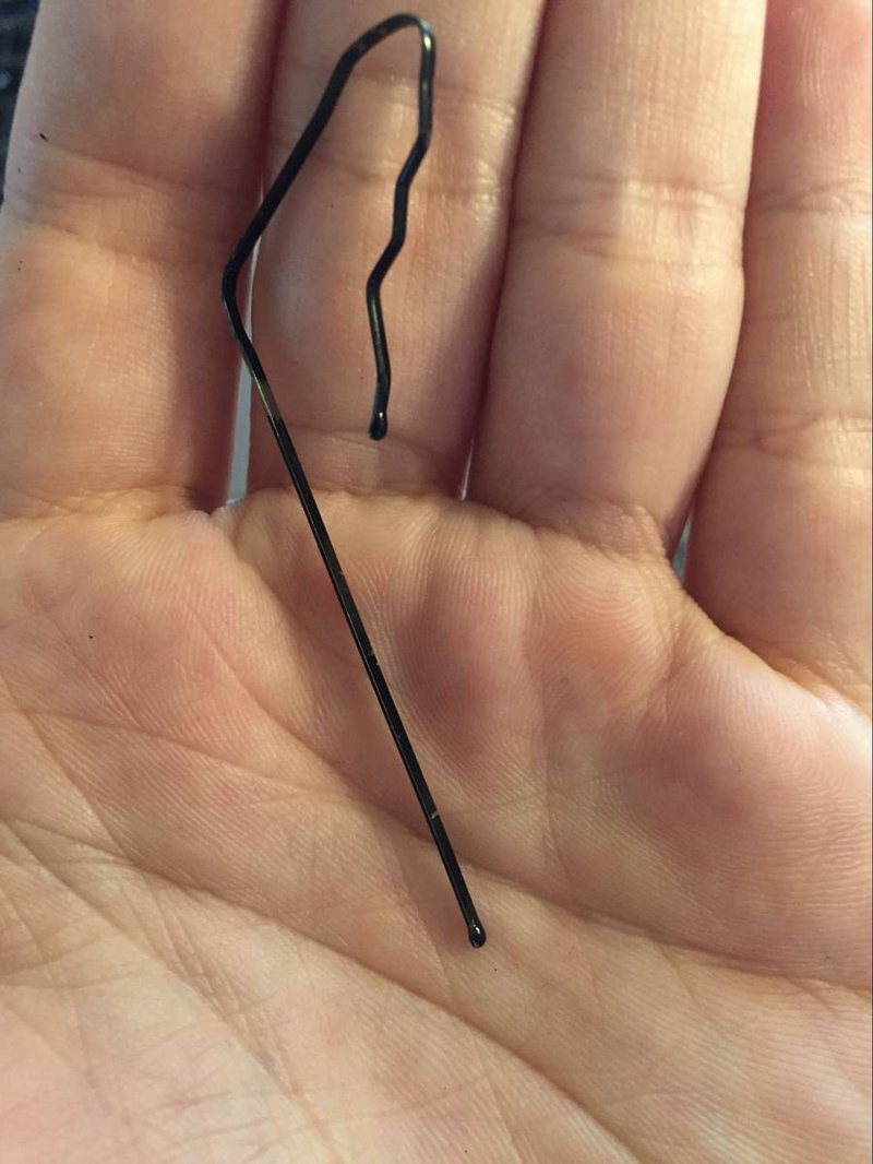 Bent bobby pin