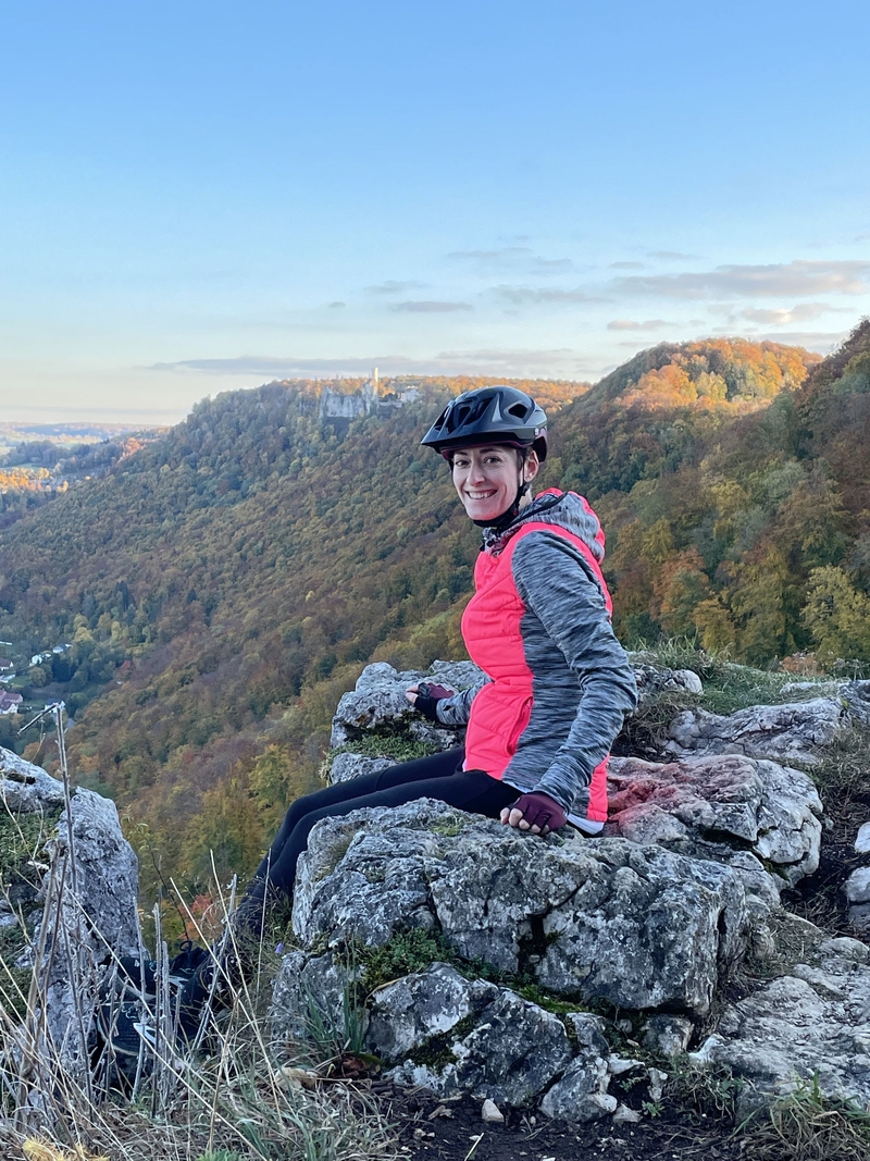 Inga Saathoff on a bike ride