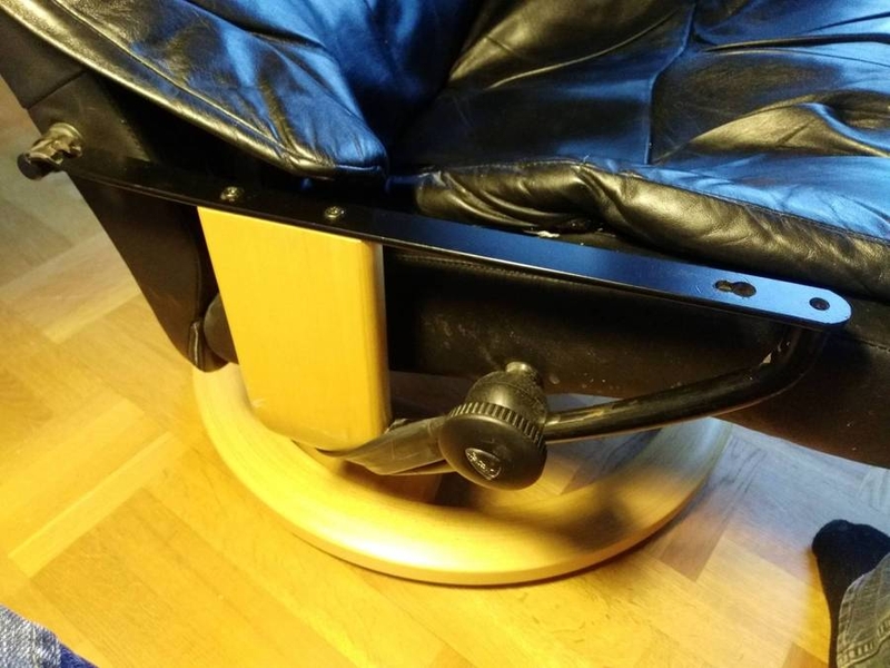 Metal rails of Erich Hegenberger's chair