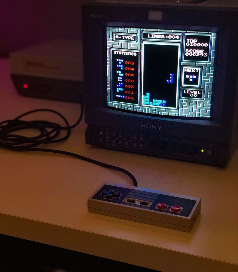 Wasim Salman's Sony Trinitron with Tetris