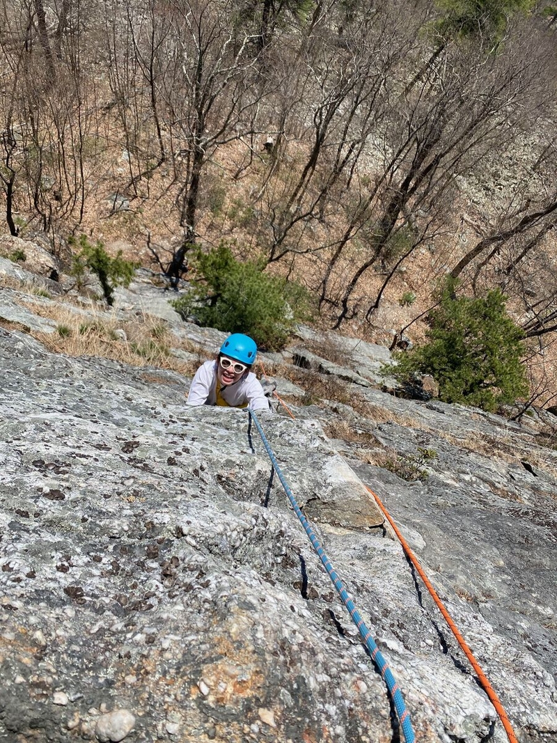 Janet Chen rock climbing