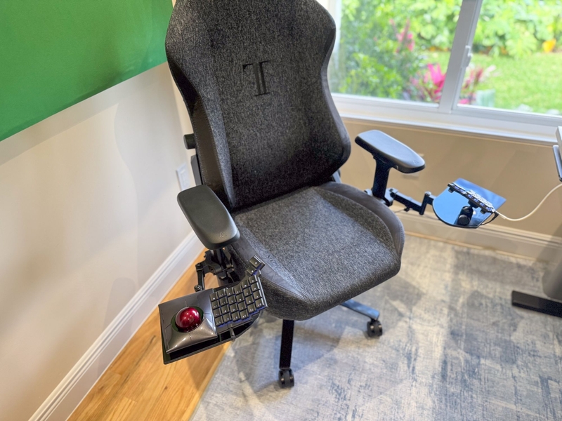 Robbie Christian's chair-mount setup