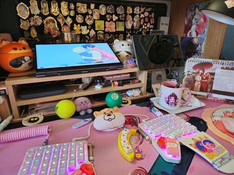 Julie Laurent's setup, up close