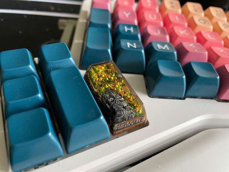 Sam Rose's keyboard, close up