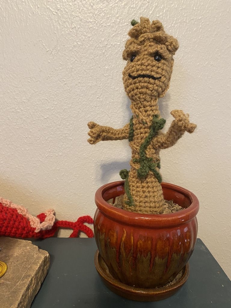 Josh Medeski's Groot amigurumi