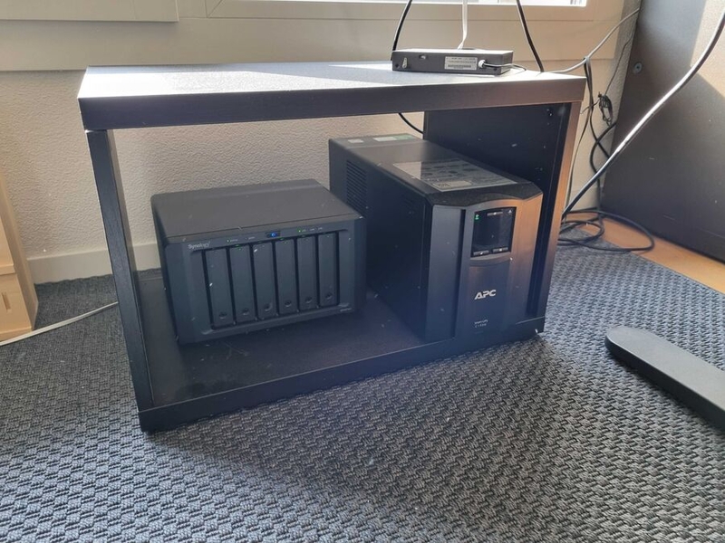 Georg's servers sit out of the way and do their jobs—mostly Georg Meyer's server closet