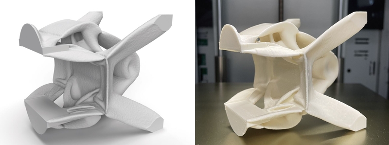 Kentaro Yaji's 3D model of the compliant zipper