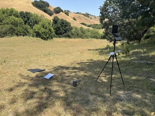Brad Gessler's portable setup with solar charger