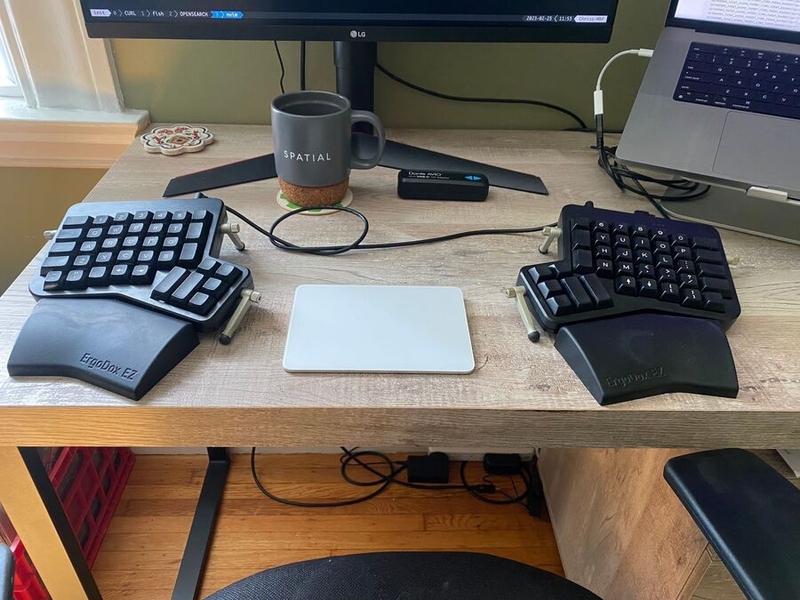 Chris Apple's work setup from above